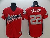National League 22 Christian Yelich Red 2018 MLB All Star Game Home Run Derby Jersey Sguo,baseball caps,new era cap wholesale,wholesale hats